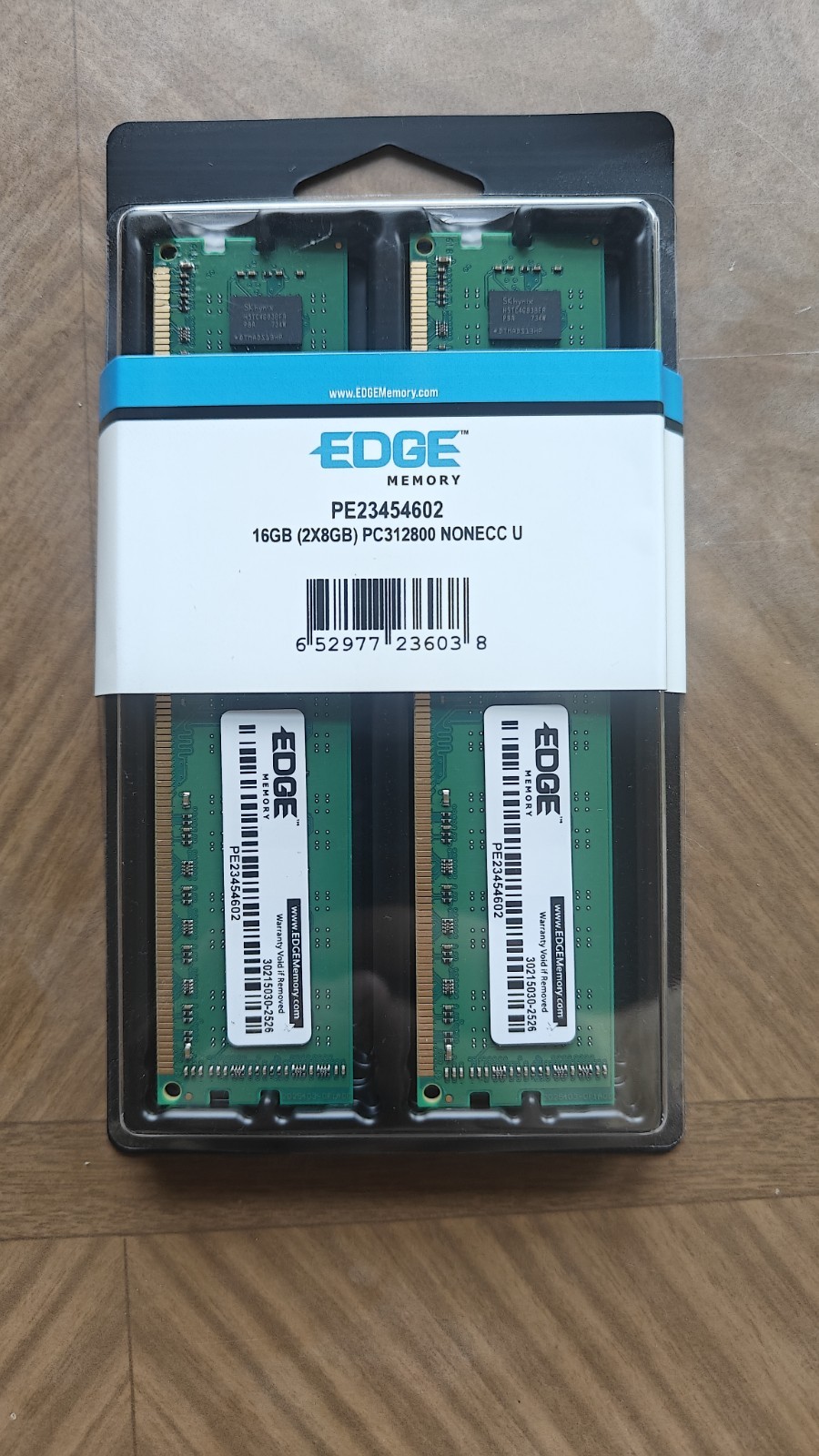 DDR3 16gb (2 x 8) PC312800 NONECC RAM Memory Edge Memory
