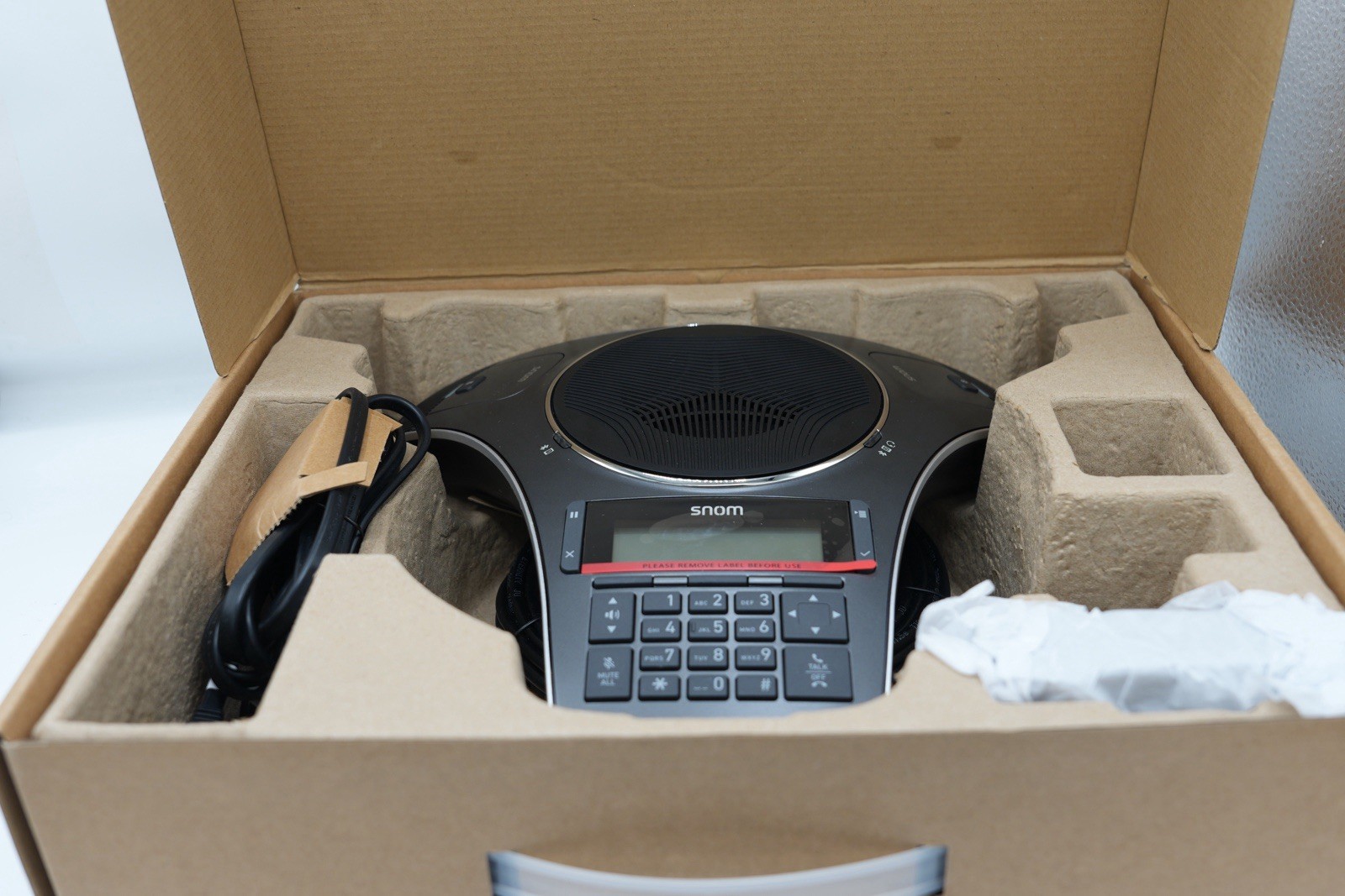 Open Box Snom C520 SIP Conference Phone Complete Original Box Accessories