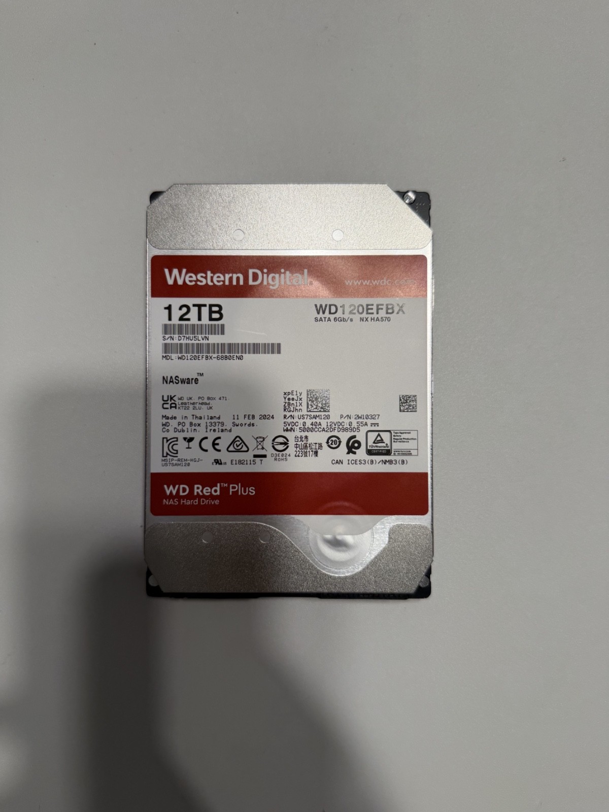 Western Digital WD Red Plus 12TB 3.5 in NAS Internal HDD Hard Drive
