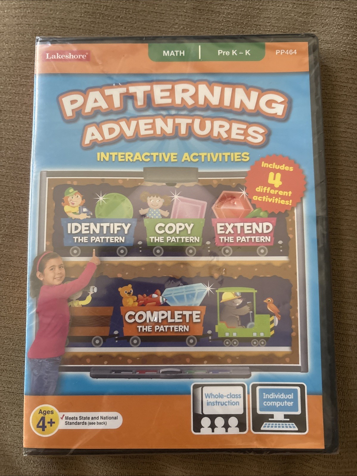 Lakeshore Patterning Adventures 4 Math Skills Pre K PC MAC New Sealed RARE