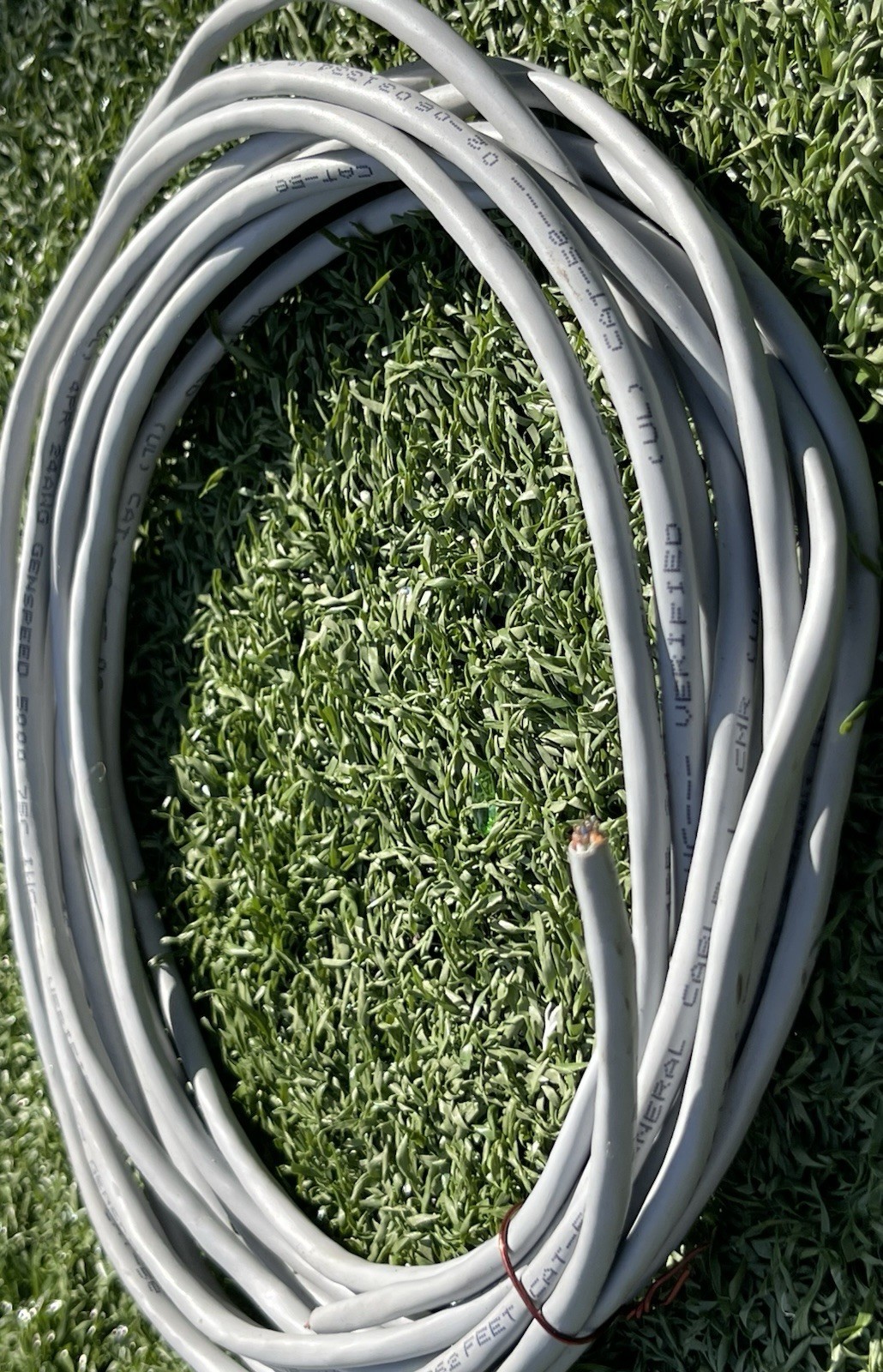 CAT5e Ethernet Cable Genspeed 500 UTP Network Wire ~28 Ft Gray