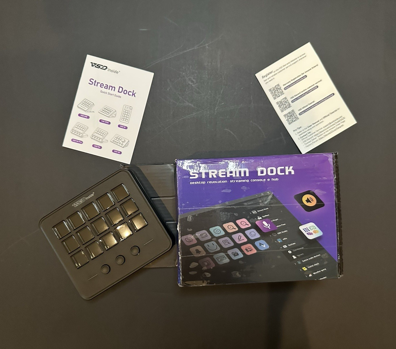 VSDinside Stream Dock Control Pad Keypad Controller, Black