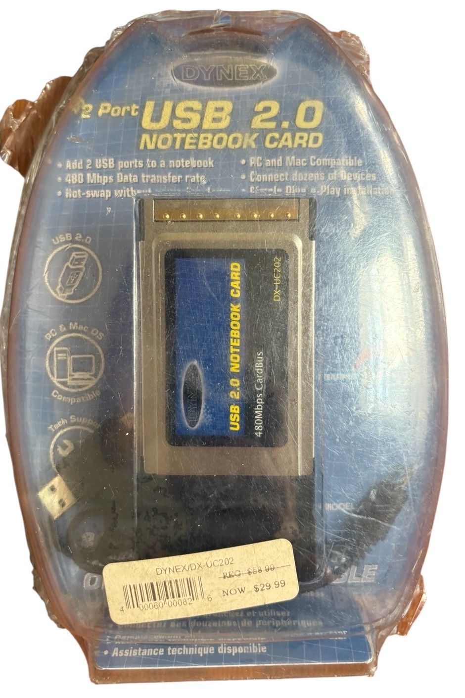 Dynex DX-UC202 2-Port USB 2.0 Notebook Card