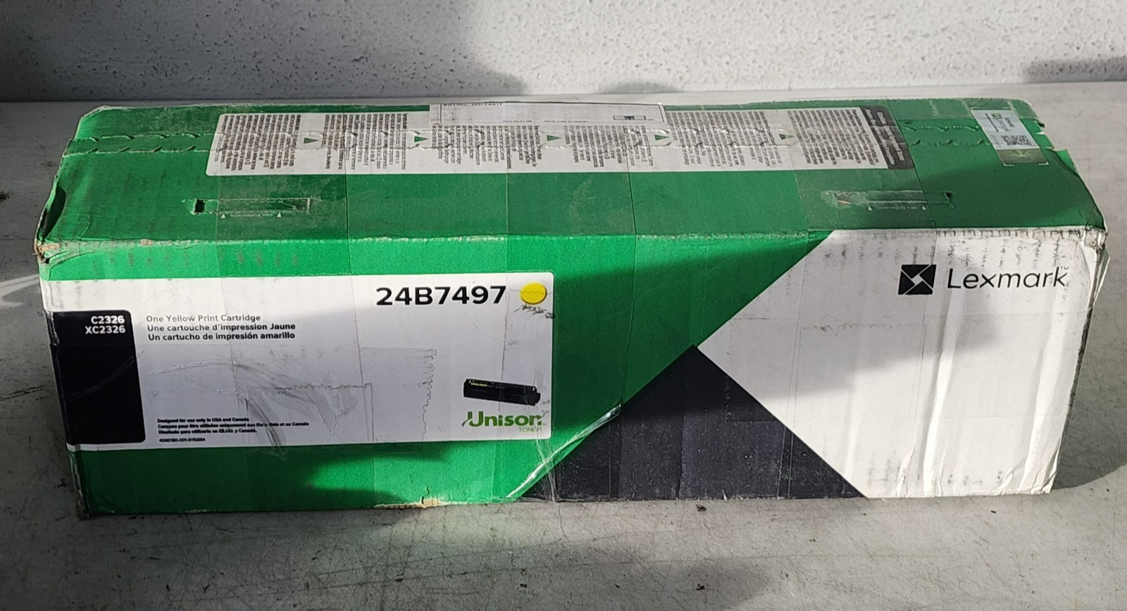 Lexmark 24B7497 Yellow Toner Cartridge Genuine New Sealed Box