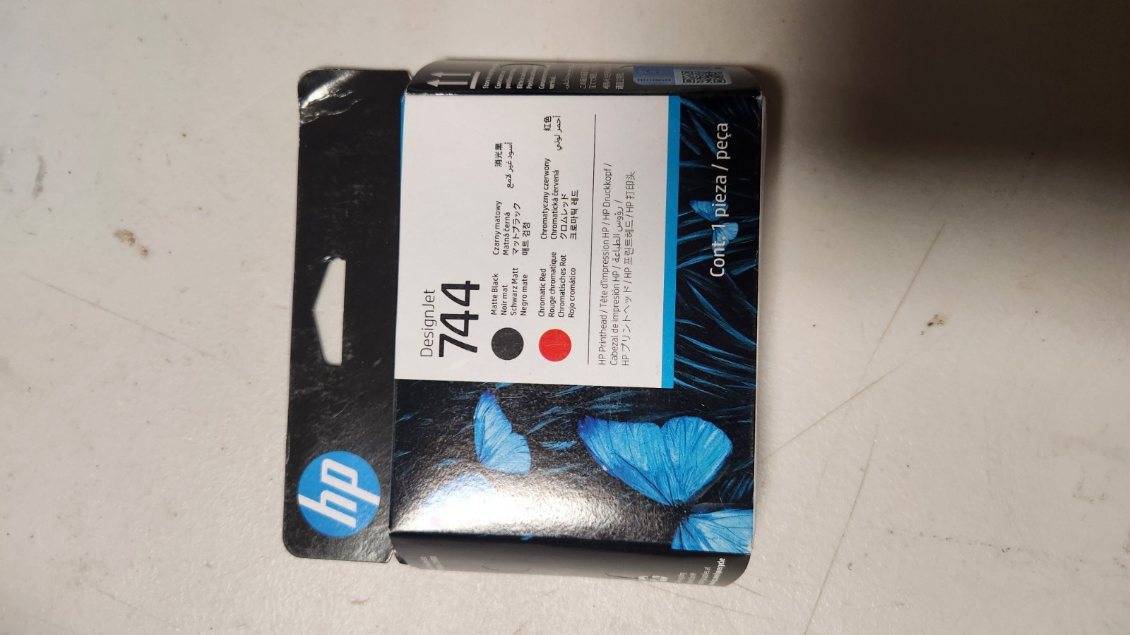 Genuine HP 744 Photo Black/Cyan DesignJet Printhead, F9J88A, OEM 1/2025