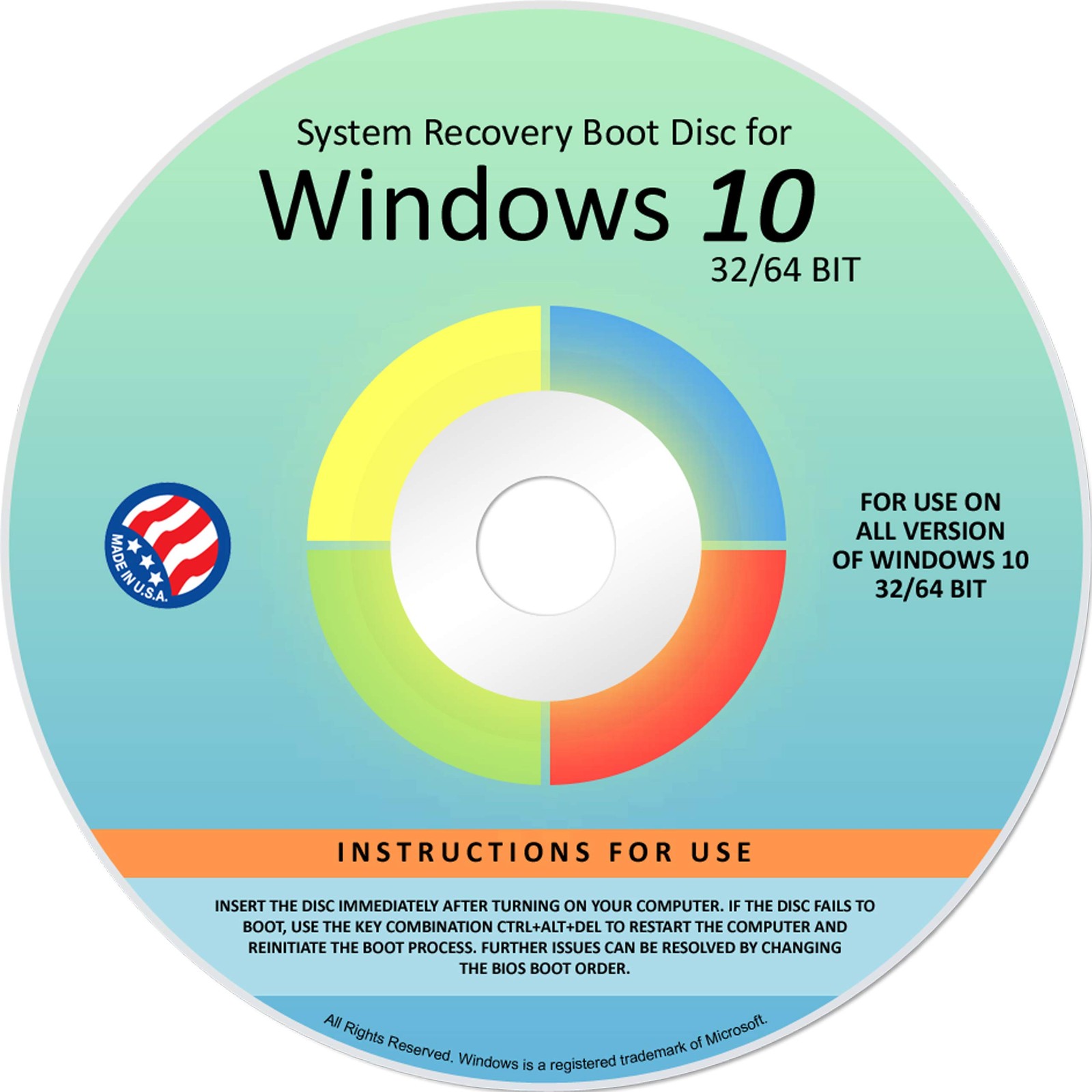 Windows 10 Reinstall Recovery DVD 32/64 Bit All Versions