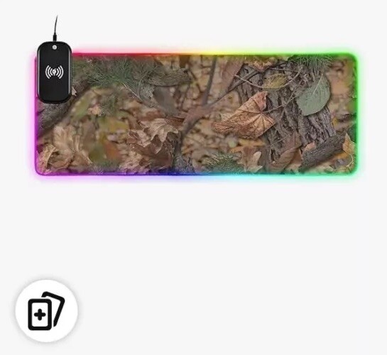 Realtree Gaming Mouse Pad 13 LED Light Modes Anti Slip Base 12.5"x9" New