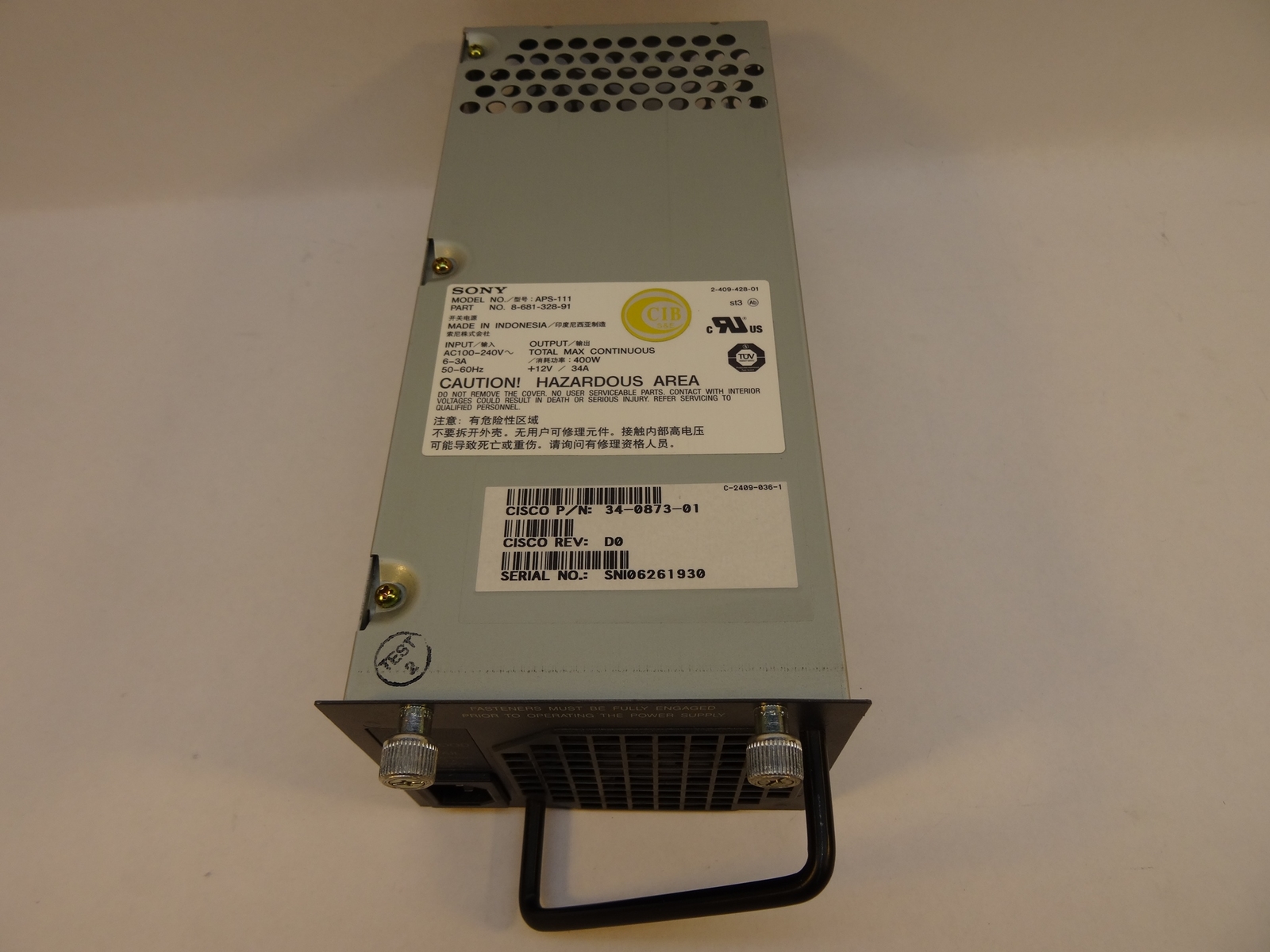 CISCO 34-0873-01 APS-111 400W POWER SUPPLY FOR CATALYST 4000 4006