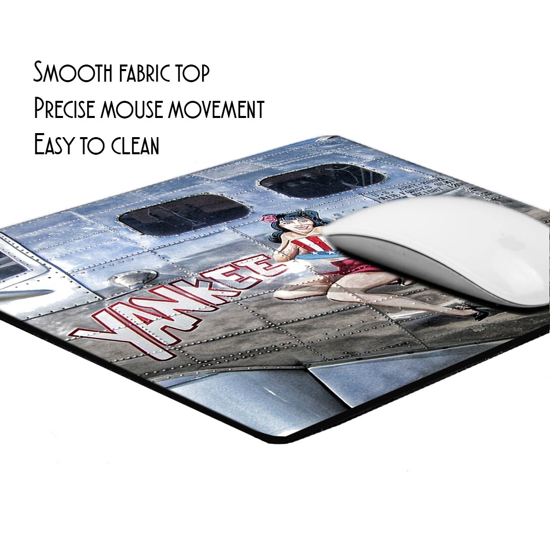US Air Force Classic Nose Art Yankee Lady WWII Art Design Mouse Pad