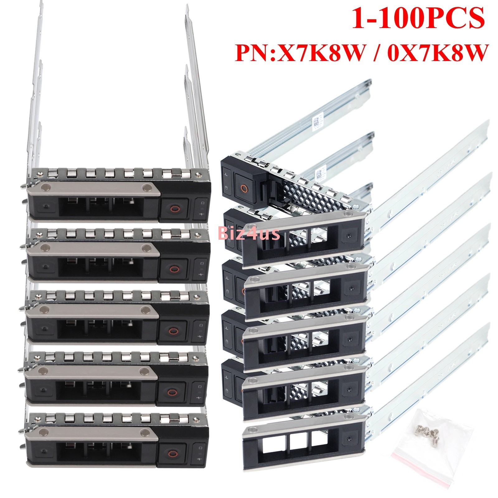 Lot 3.5" SAS/ HDD Tray Caddy for Dell G14 R440 R540 R640 R740 R740XD R940 X7K8W