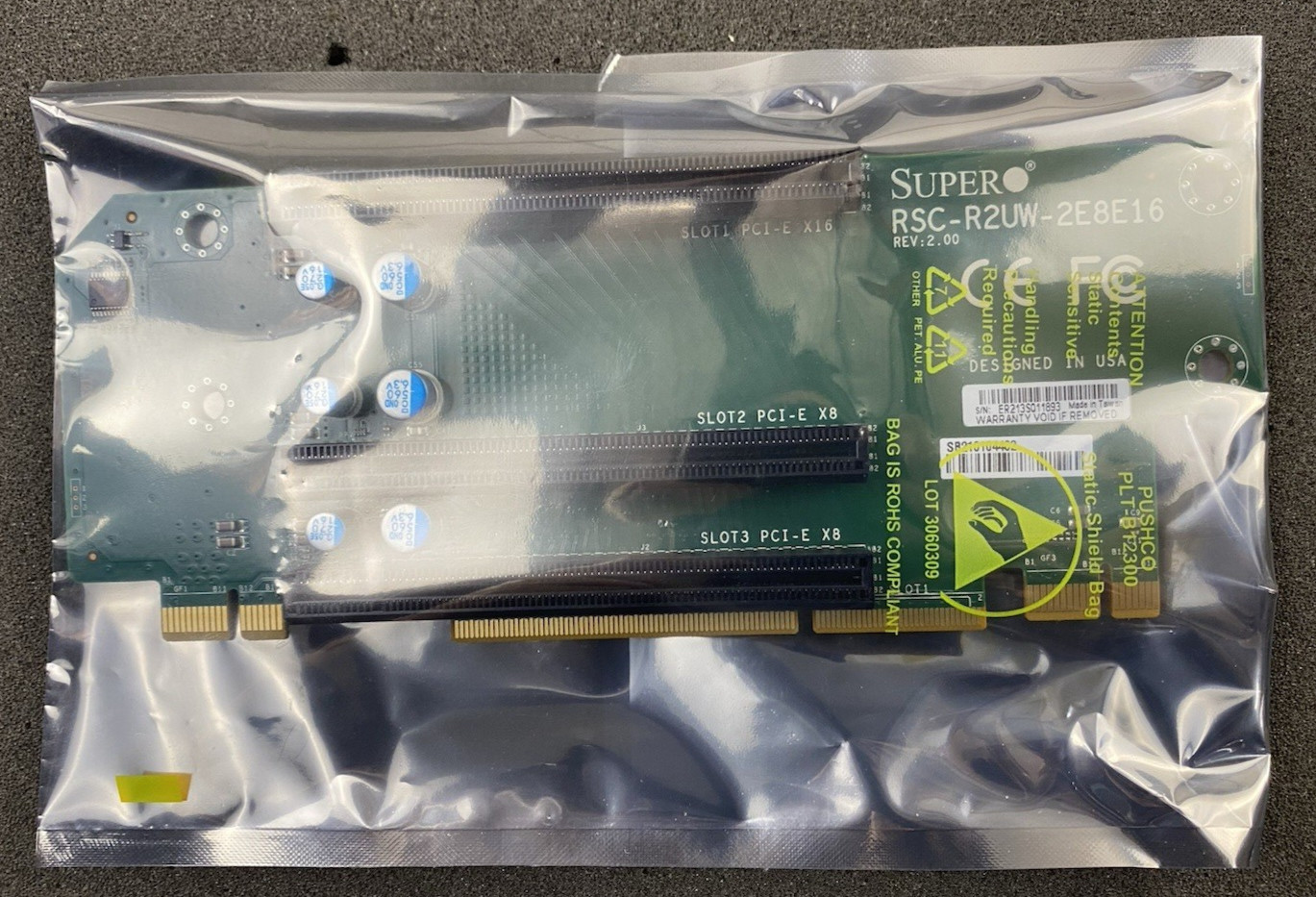 Supermicro RSC-R2UW-2E8E16+ 2U LHS WIO & PCI-Express x8 x16 Riser Card