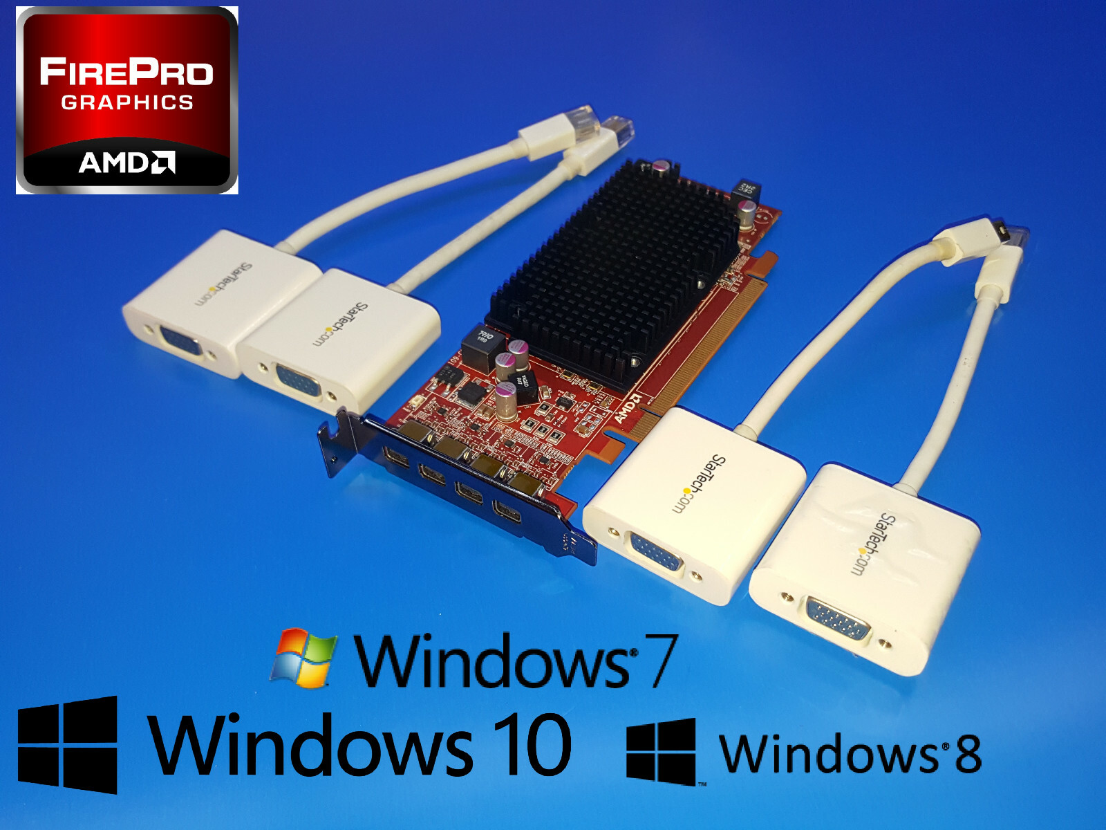 HP Compaq SFF dc7100 dc7600 dc7700 dc7800 dc7900 Quad 4 Monitor VGA Video Card