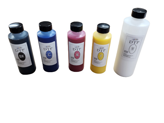 Ultra Pro True Color DTF Ink Pack 1-250-ML White and 4-130-ML Of Each Color