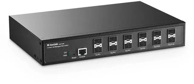 MokerLink 12 Port 10G SFP+ Managed Fiber Switch 10GS120M