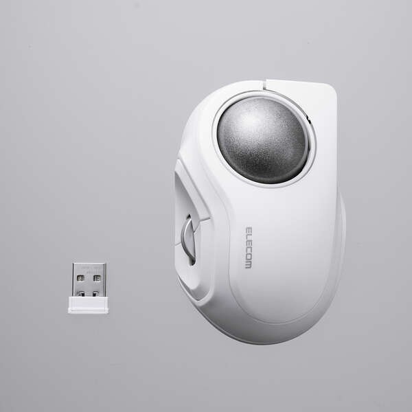 ELECOM M-MT2MRSWH bitra Index Finger Trackball Mouse 5-Button Silent Bluetooth