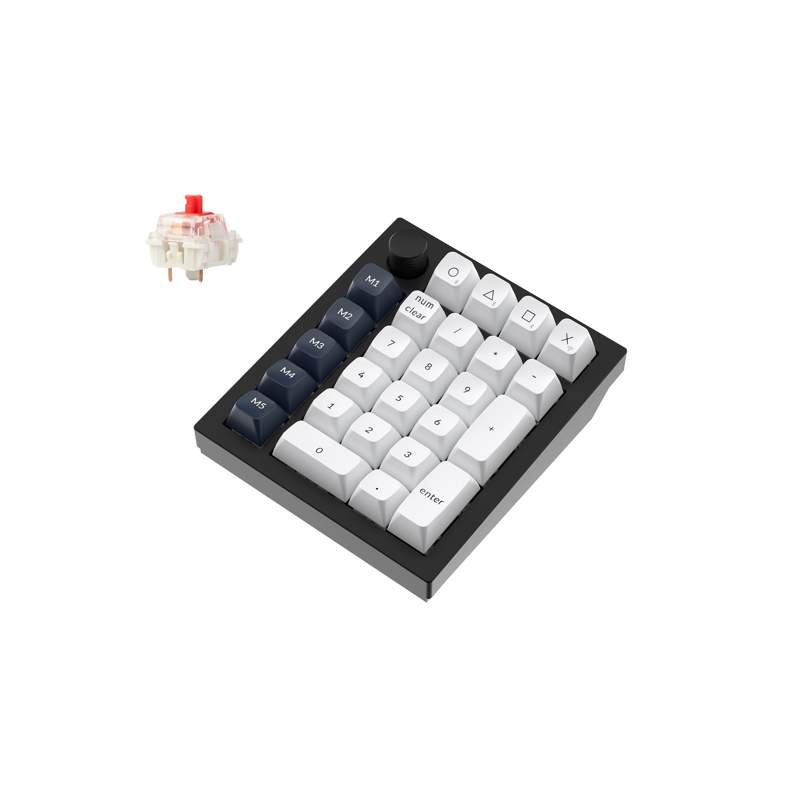 Keychron Q0 Max Wireless Custom Mechanical Numpad, 2.4 GHz/Bluetooth 5.1/Wire...