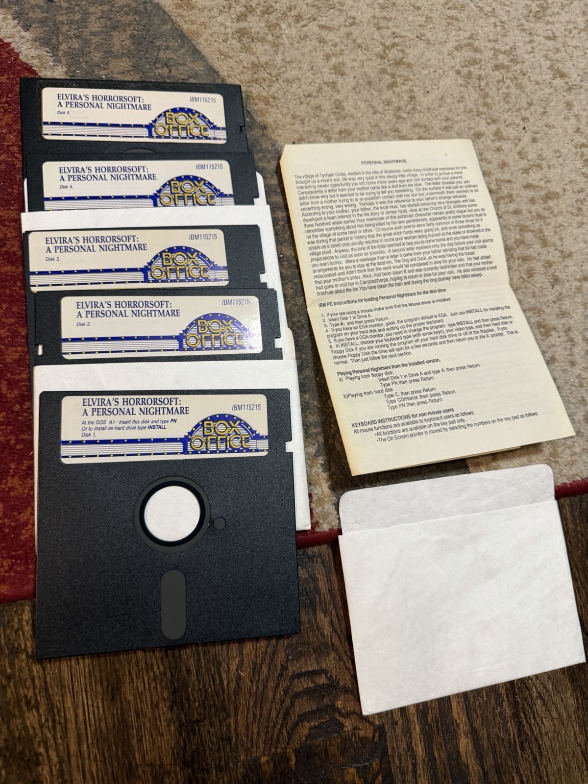 UNTESTED 5.25” Floppy Disk Disc Misc Lot Vintage Games Elvira’s-Jeopardy Win Lo