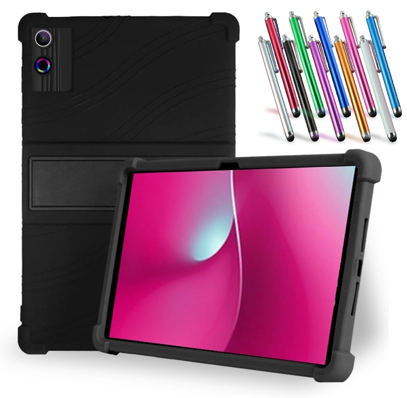 Universal Case for 11" Android Tablet Kids Protective Silicone Cover +Stylus Pen