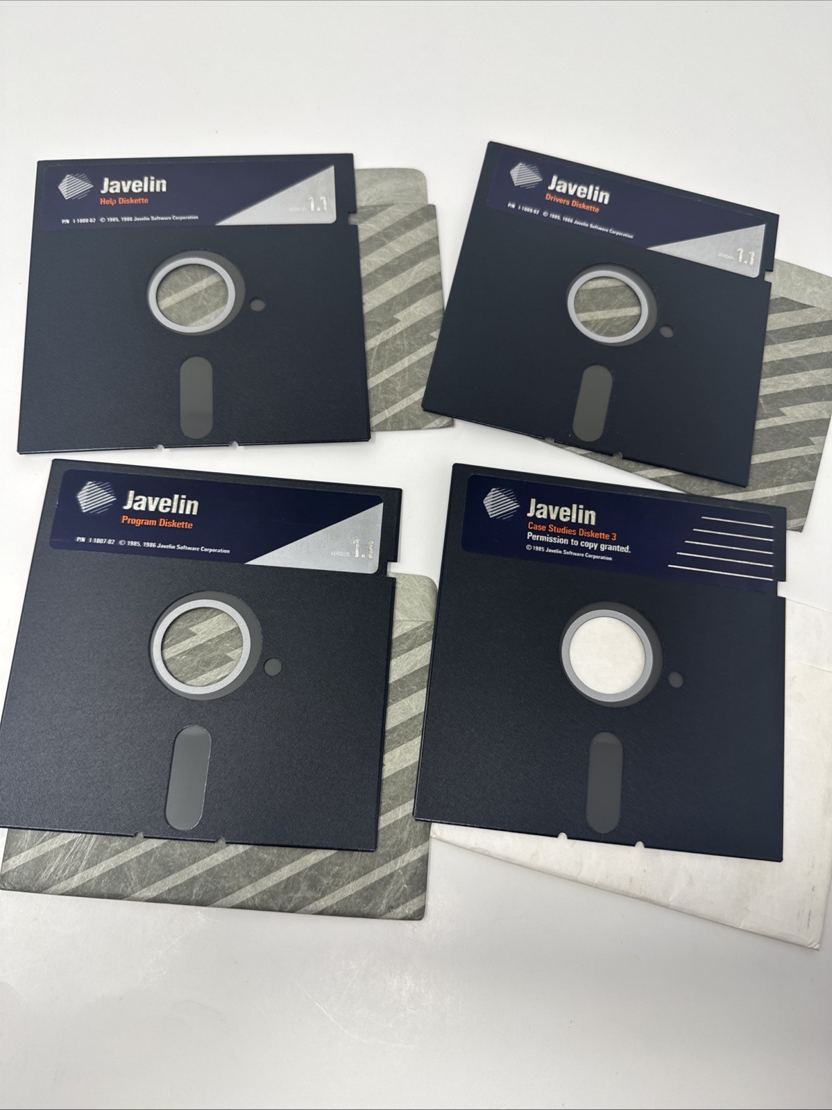JAVELIN Version 1.1 Financial Planning Software 1985 5.25" Disks - 4 Diskettes