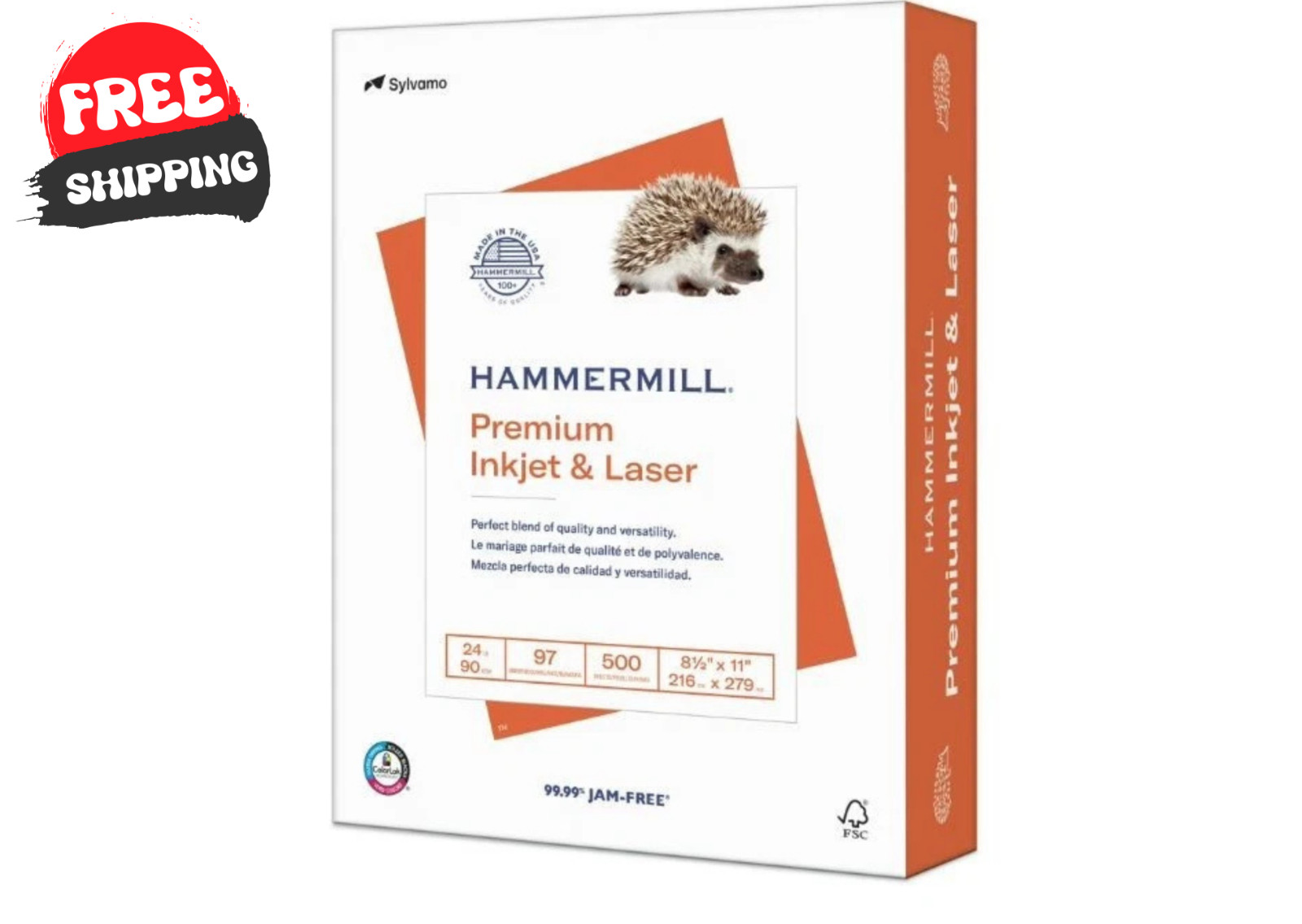 Hammermill Printer Paper, Premium Inkjet & Laser Paper 24 Lb, 8.5 x 11-500 Sheet