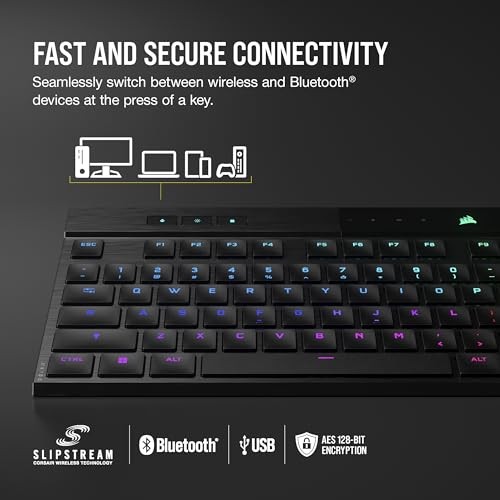 BLACK - CORSAIR K100 AIR WIRELESS RGB MECHANICAL GAMING KEYBOARD