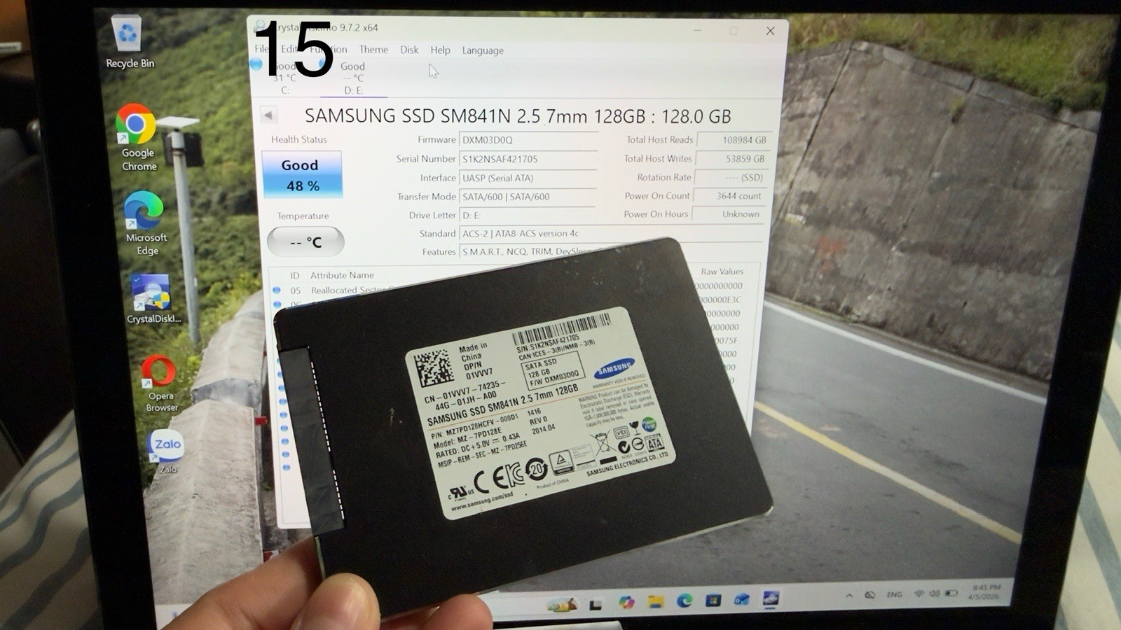 Samsung SSD SM841N 2.5 7mm 128GB