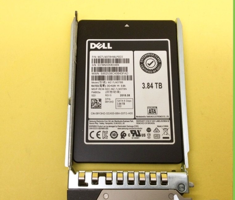 9Y3HD 09Y3HD FOR Dell 3.84TB SATA 6Gbps RI TLC 2.5'' SSD 14/15/16G KIT