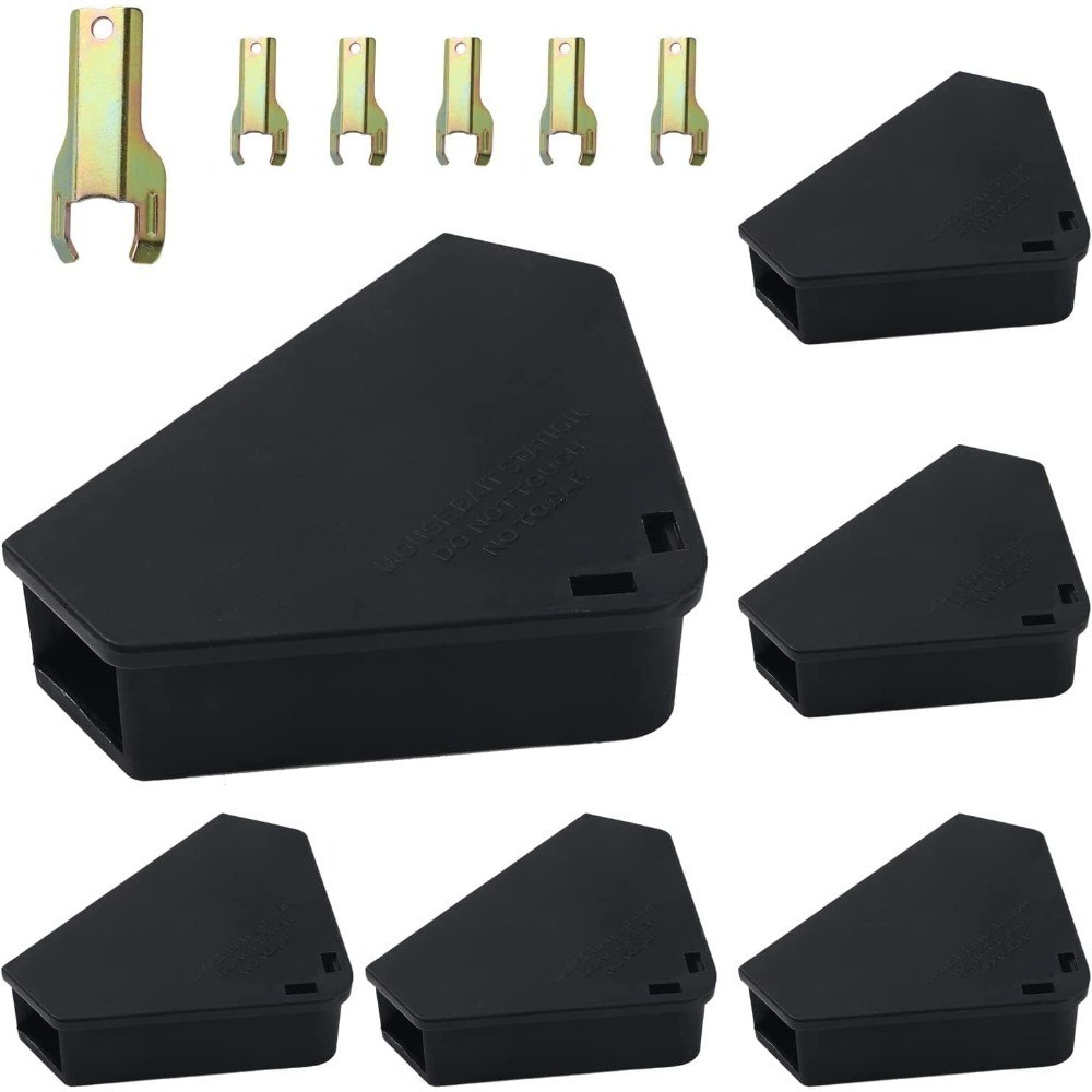 Mouse Station with Keys Black 6 Pack, Key Required Mouse Stations, Mice