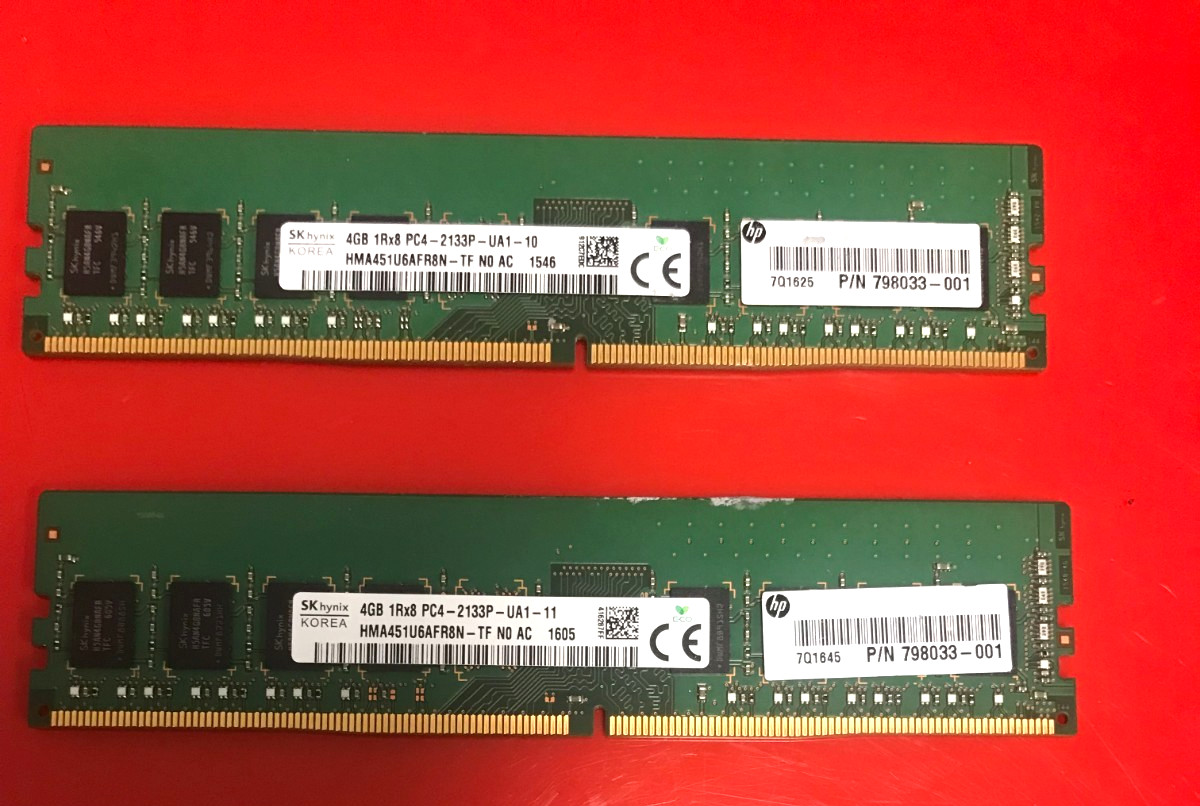 SK hynix 4GB DDR4 2133MHz PC4-2133P Desktop RAM HP 798033-001 HMA451U6AFR8N-TF