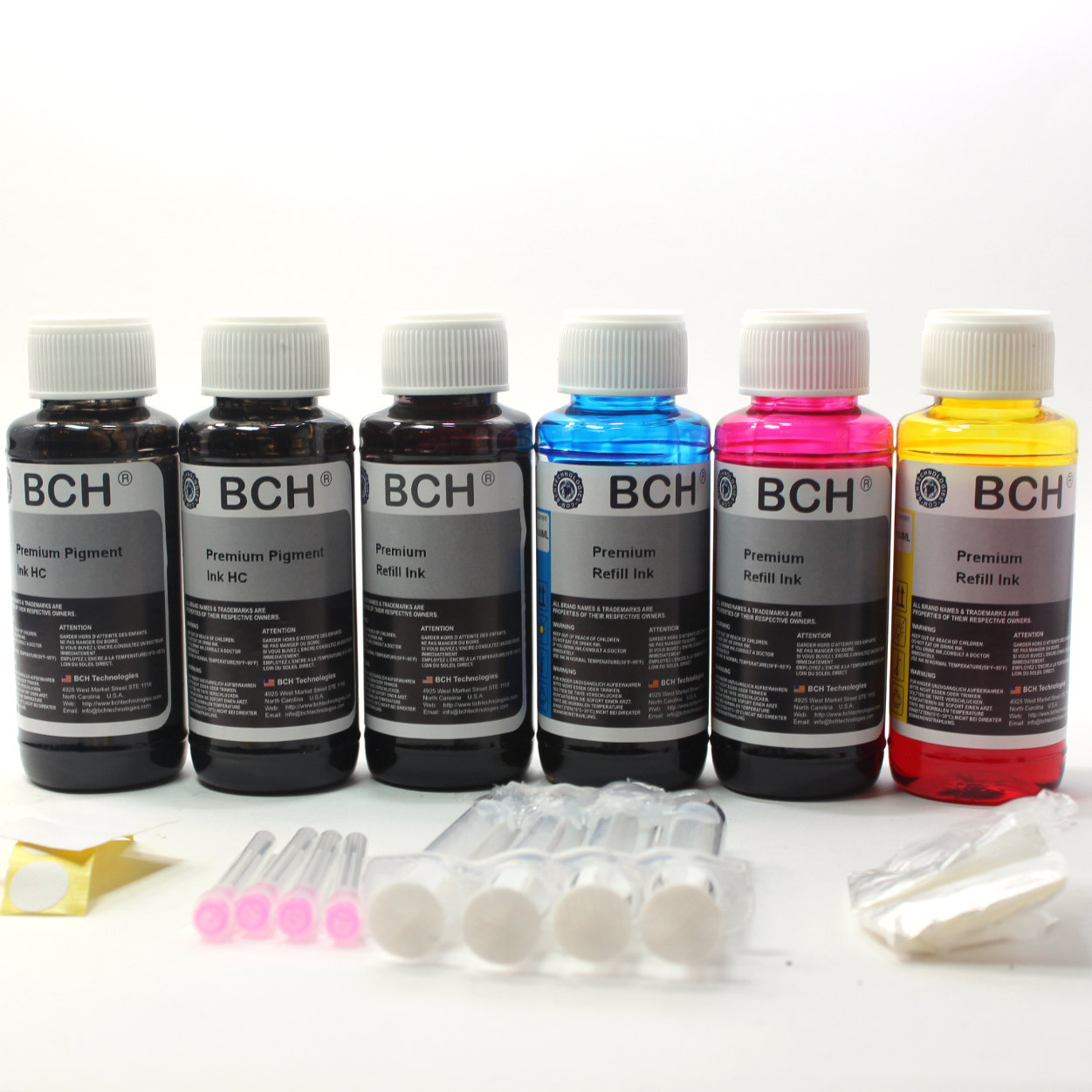 Premium Bulk Refill Ink 600 ml 2 Pigment + 1 Photo Black + Color for HP Printer