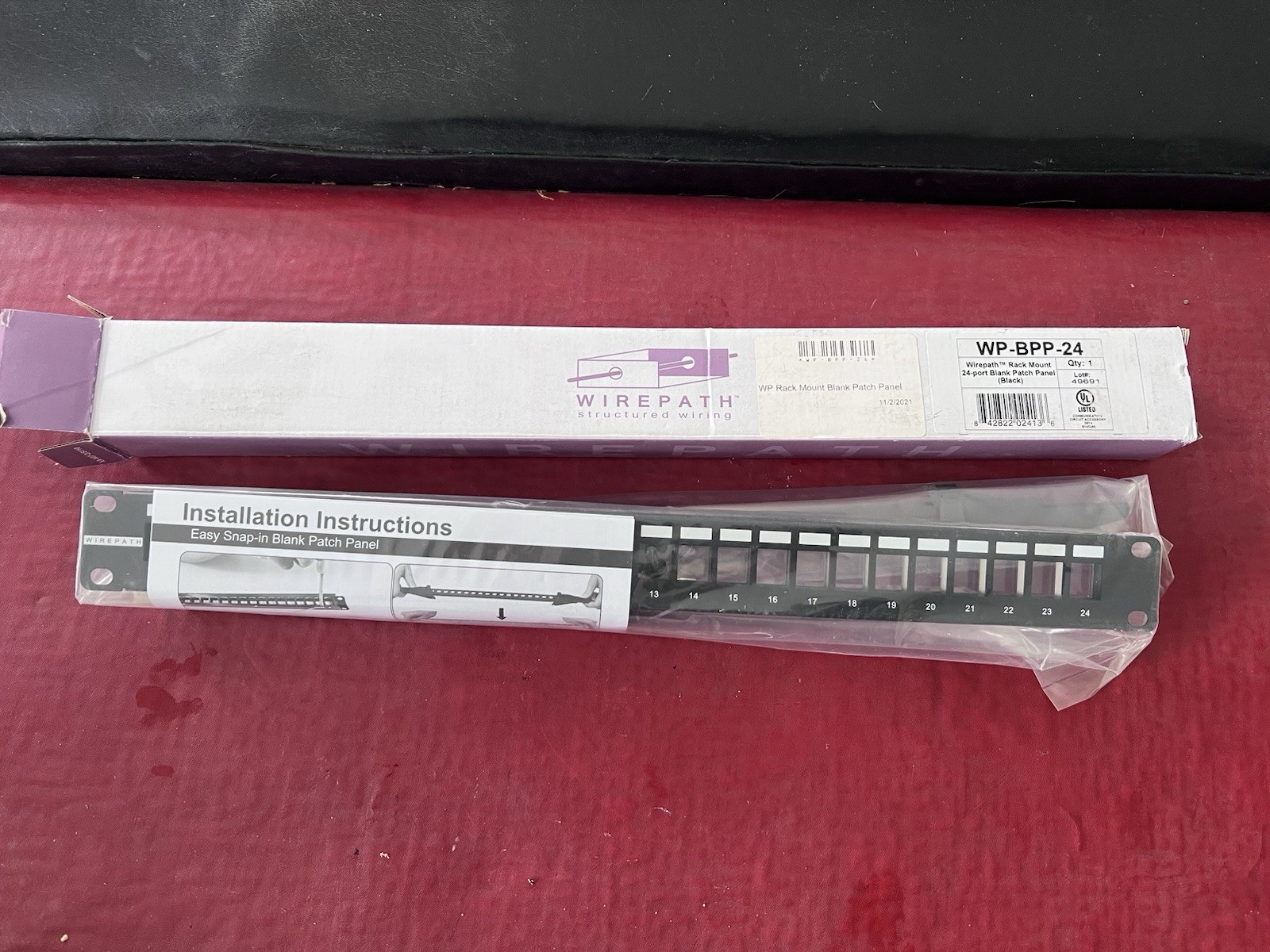 wirepath rack mount wp bpp 24 New 24 Port Patch Panel Ethernet