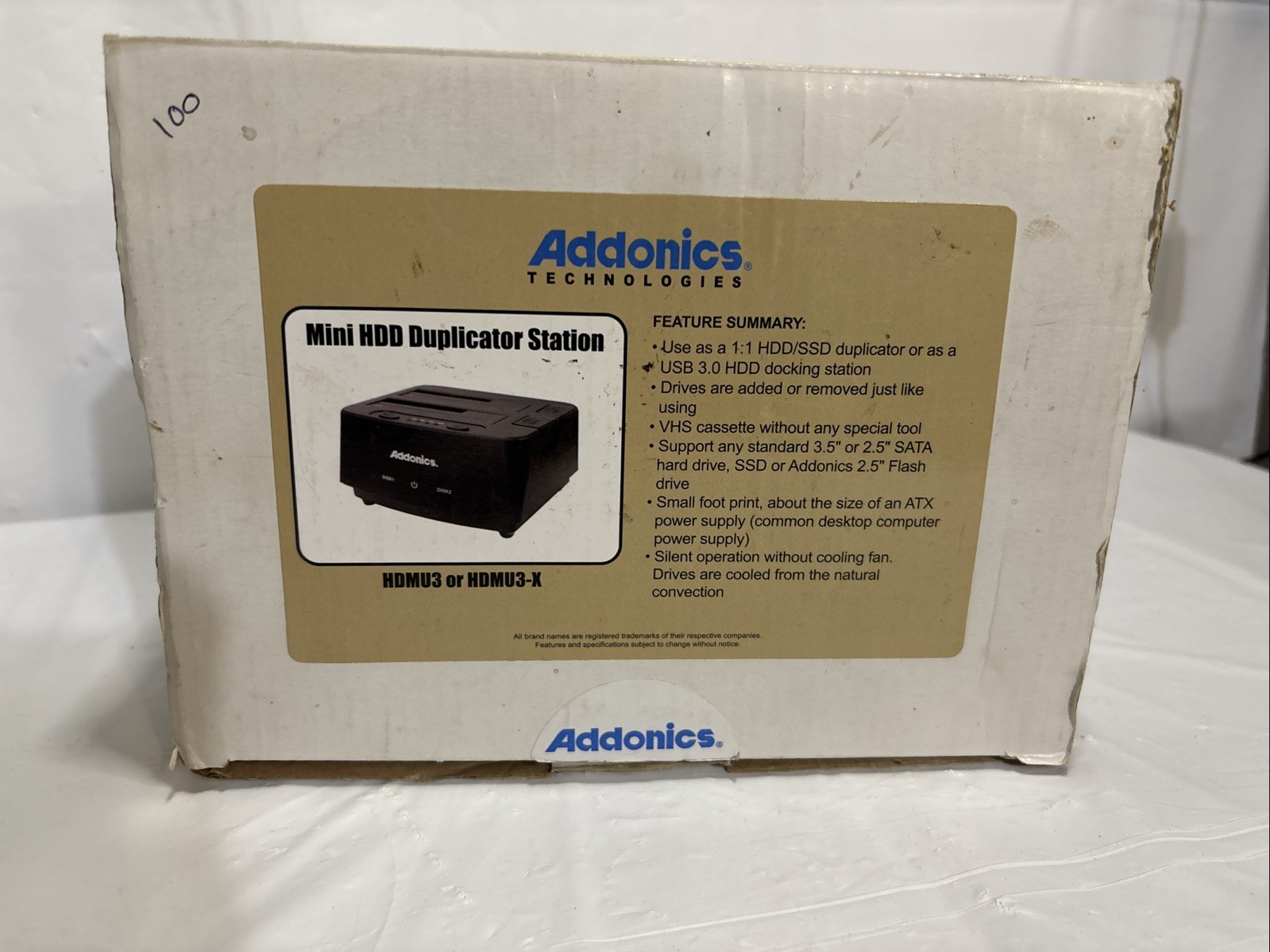 Addonics USB 3.0 SATA HDD/SSD 1:1 DUPLICATOR Mini Station. HDMU3-X.