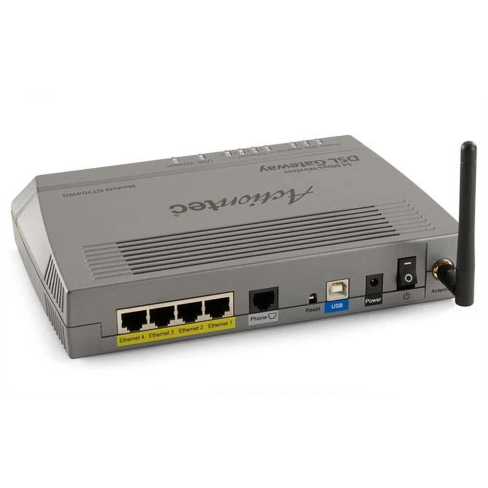 Actiontec GT704WG Wireless DSL Modem/Router w/ Power Adapter & Cable