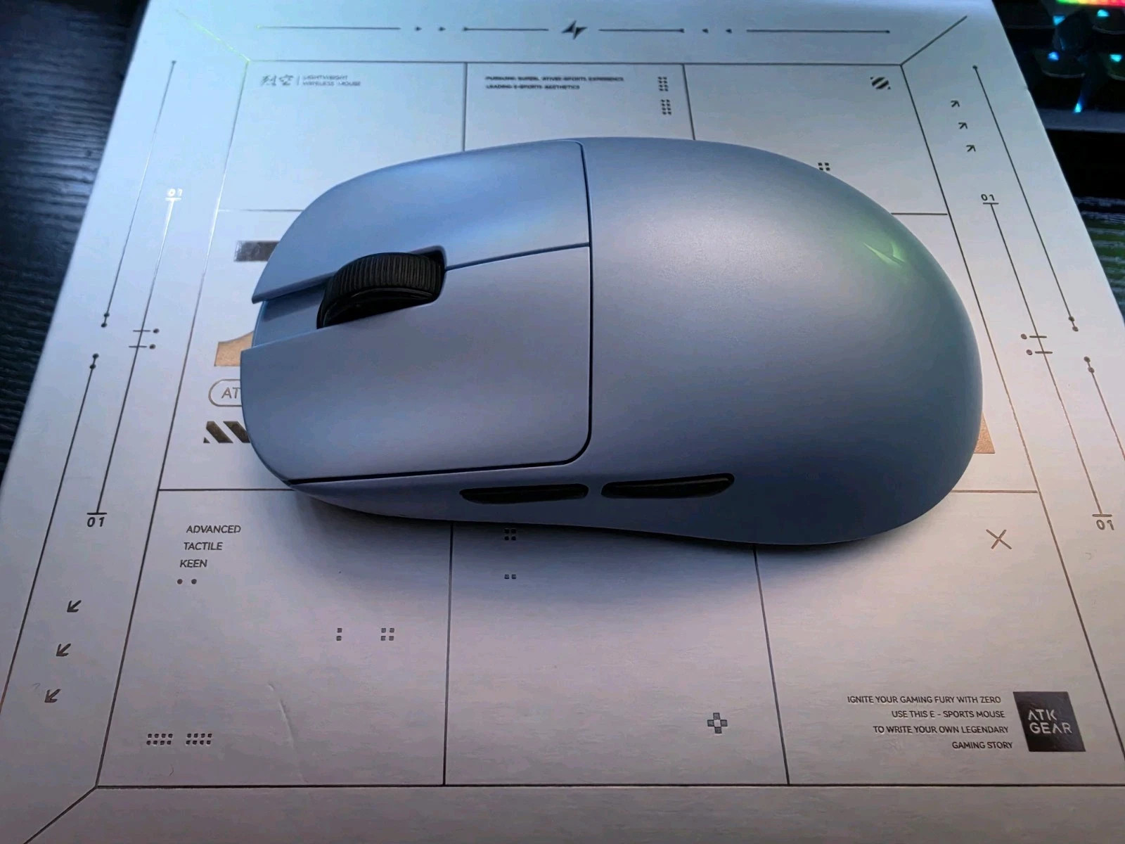 ATK Blazing Sky Zero Pearl Blue Gaming Mouse