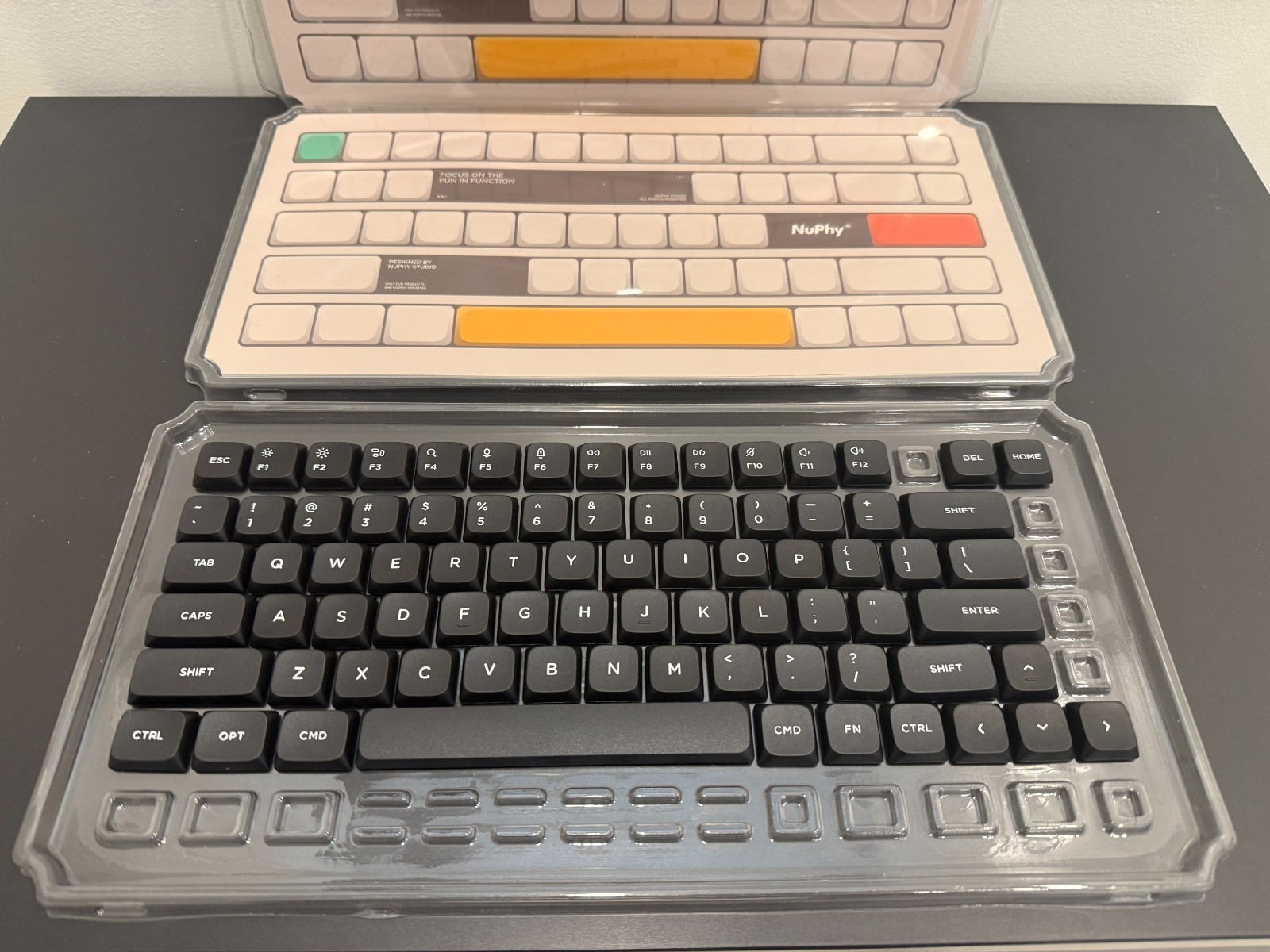 NuPhy low profile nSA Profile Double-shot PBT Keycaps Black
