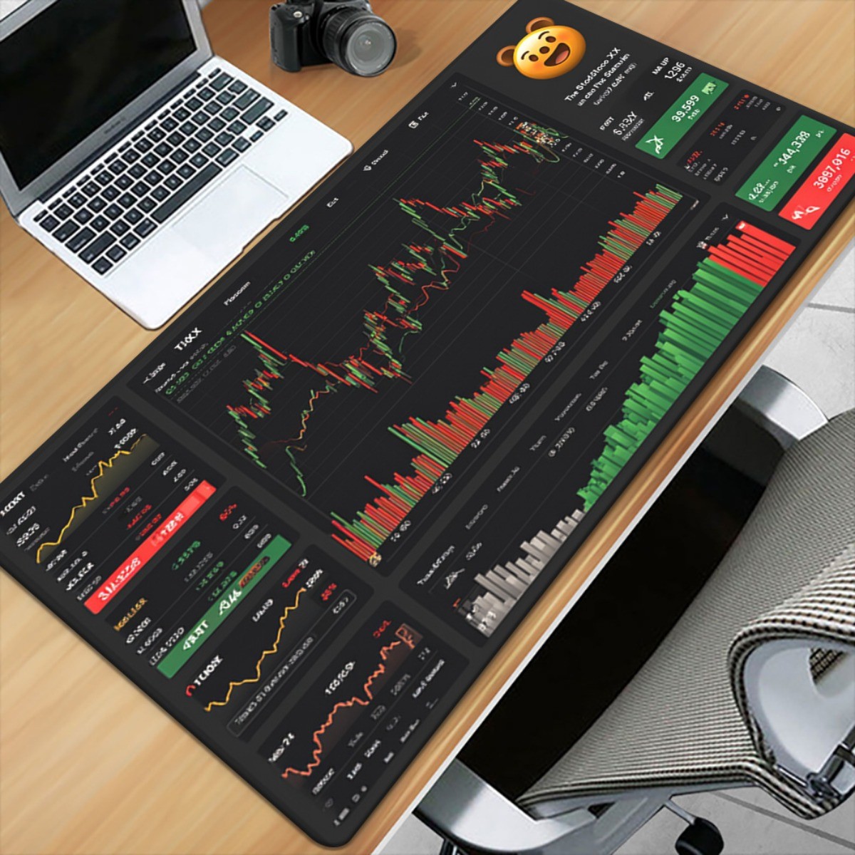 1pc Chart's Dark Secret XXL Stock Trading Chart Mouse Pad - Non-Slip Rubber Ba