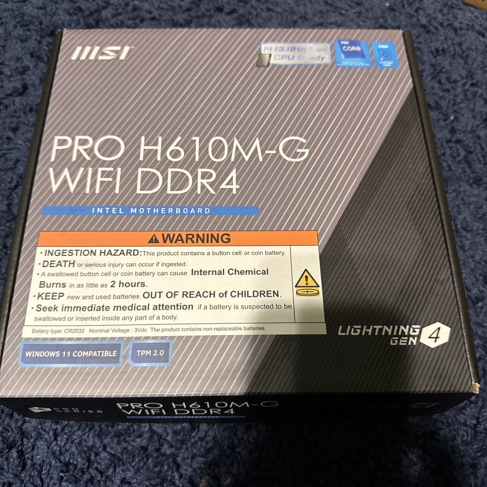 As-is  MSI PRO H610M-G WIFI DDR4 LGA 1700 Intel H610 SATA Micro ATX