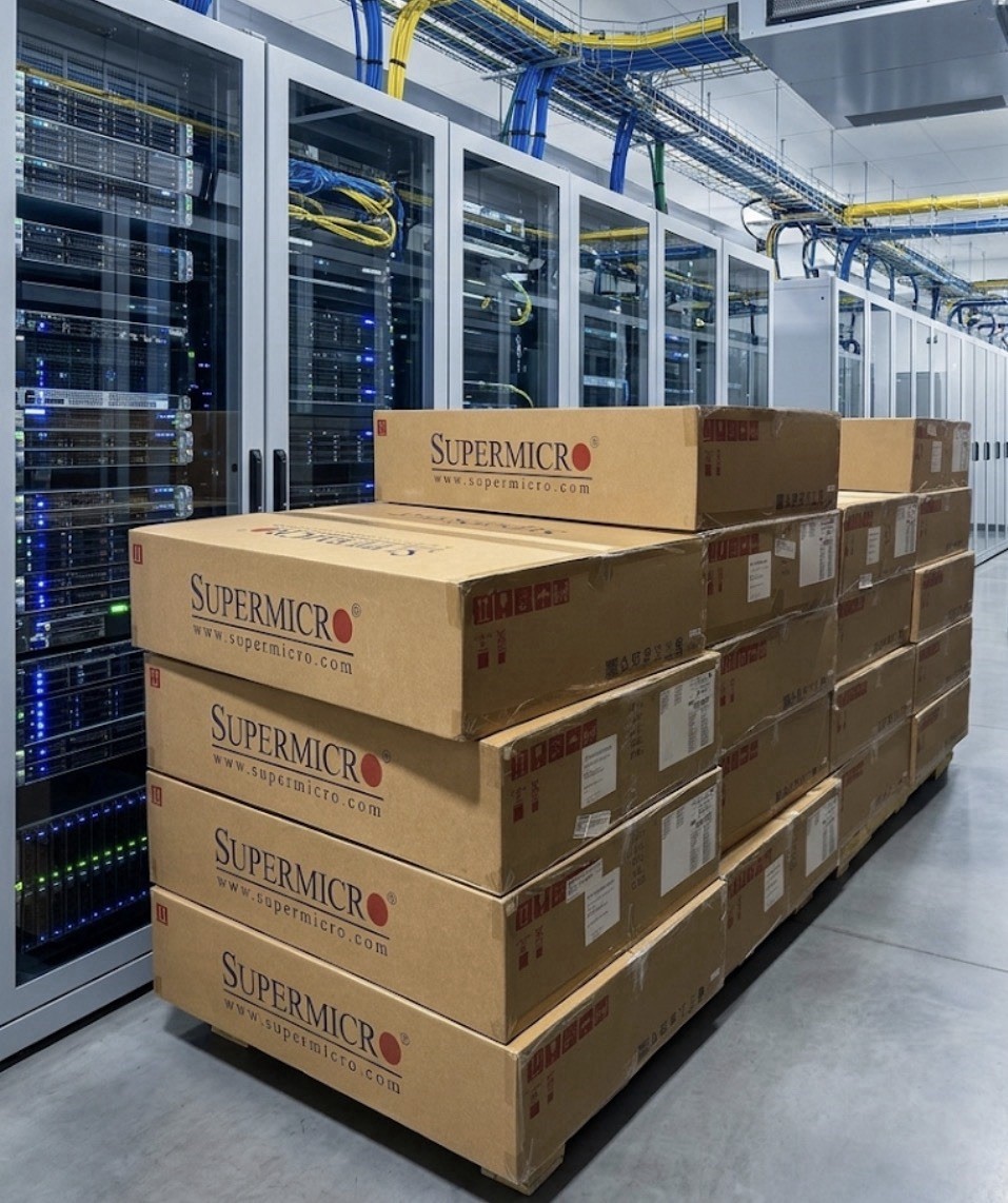 Supermicro 1U Enterprise Server Xeon 6731P 32-Core 256GB DDR5 12x NVMe Gen5 Rail