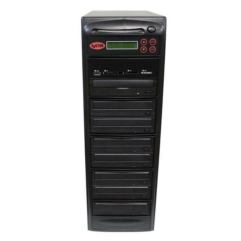 SySTOR 1-7 USB/SD/CF Multi Media Flash Copy to CD DVD Duplicator 2 YR WARRANTY