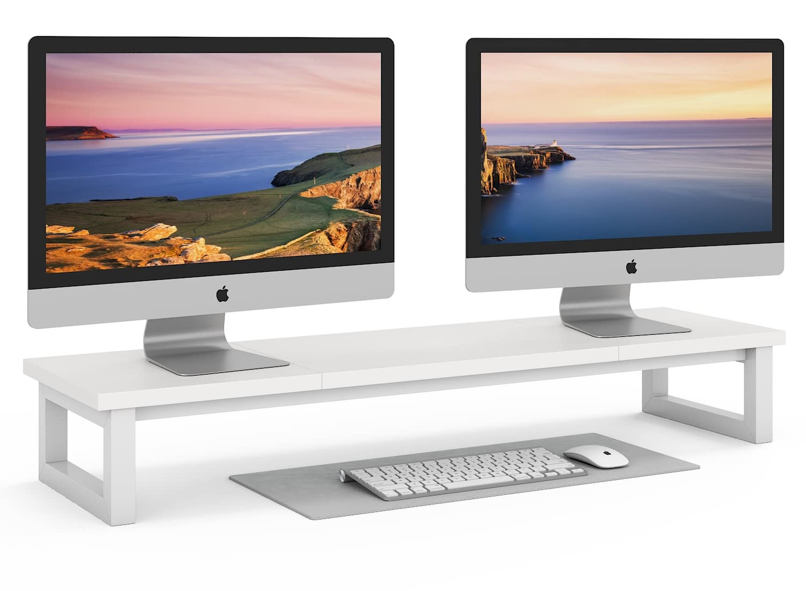 YAOHUOO Dual Monitor Stand Riser, 39Inch Large Monitor Stands for 2 Monitors,...