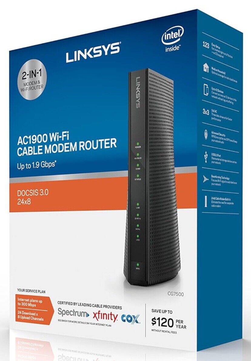 Linksys AC1900 Dual-Band Wi-Fi Router - CG7500