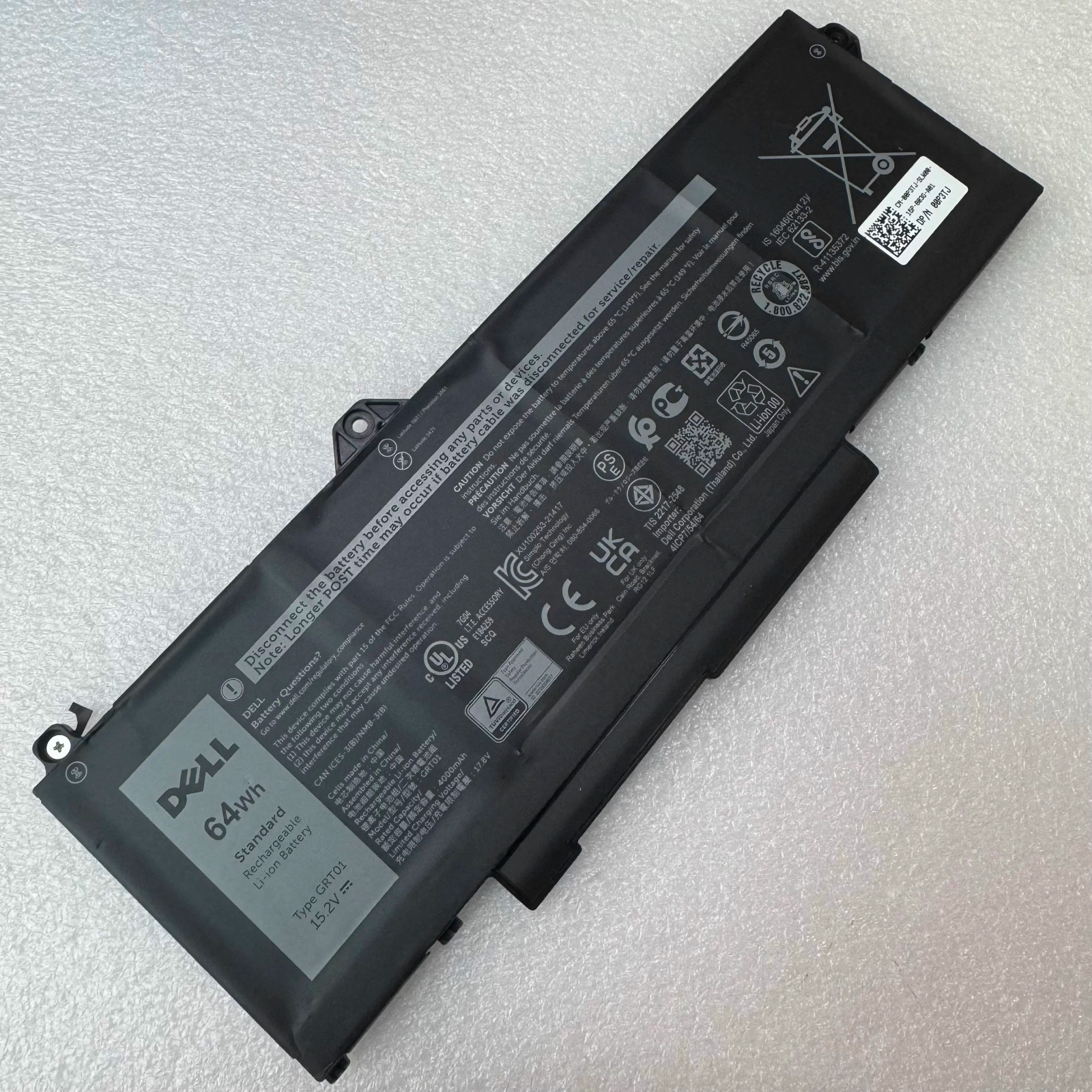 Genuine 64Wh GRT01 Battery For Dell Latitude 5421 5431 5521 Precision 3561 3571