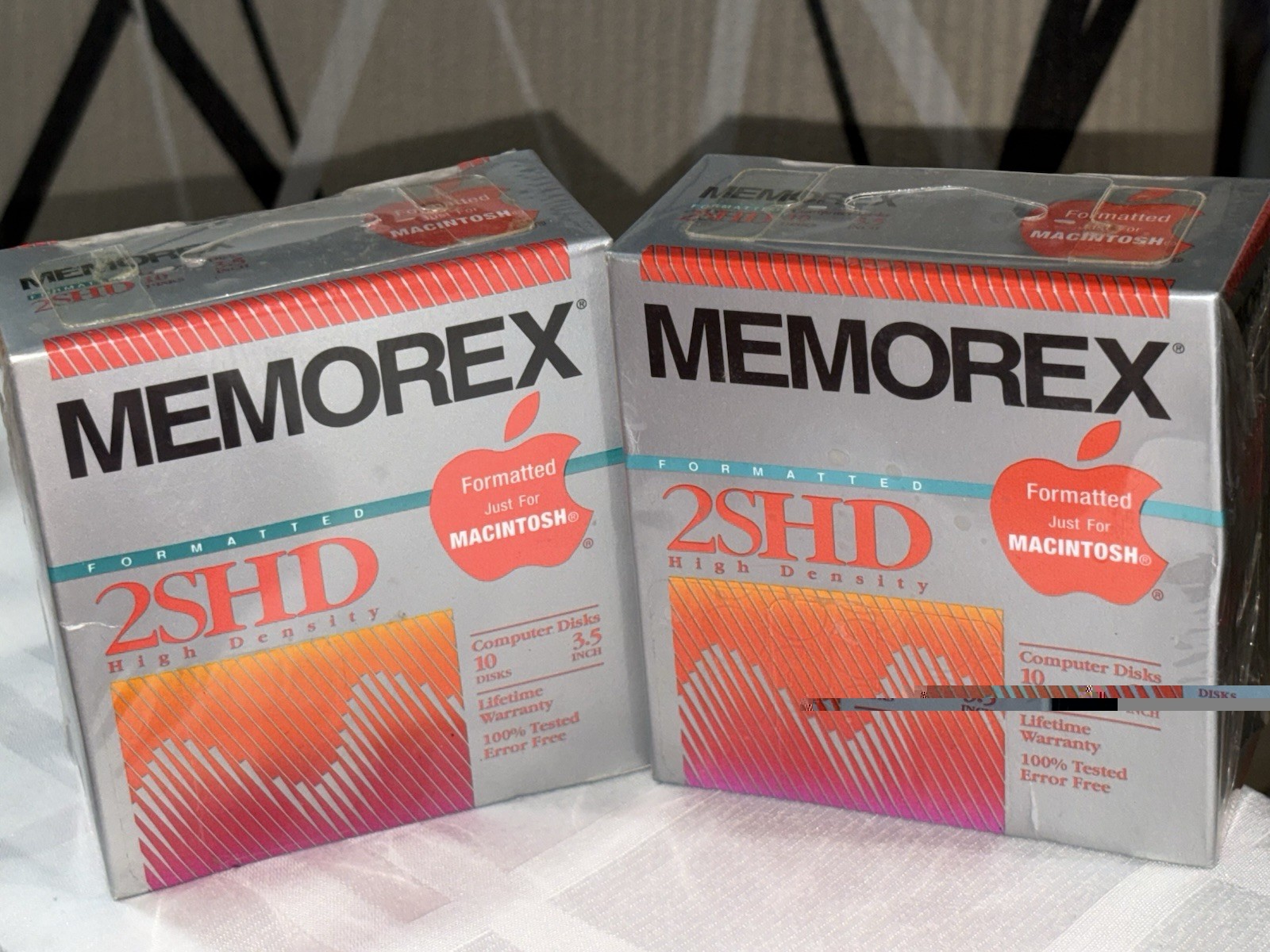 2 Memorex 2SHD High Density 3.5" Floppy Disc Formatted for Macintosh 10 Pack NEW