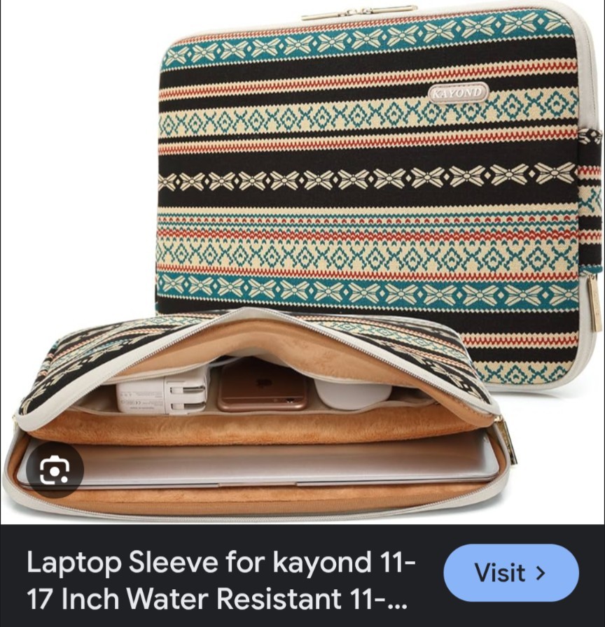KAYOND Canvas Water-Resistant for 15-15.6 Inch Laptop Sleeve Case Bag Pink Multi
