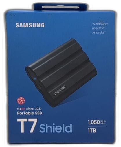 Samsung T7 Shield 1tb, Up To 1050mb/s, Usb 3.2 Gen2, Rugged, Ip65 Rated, For