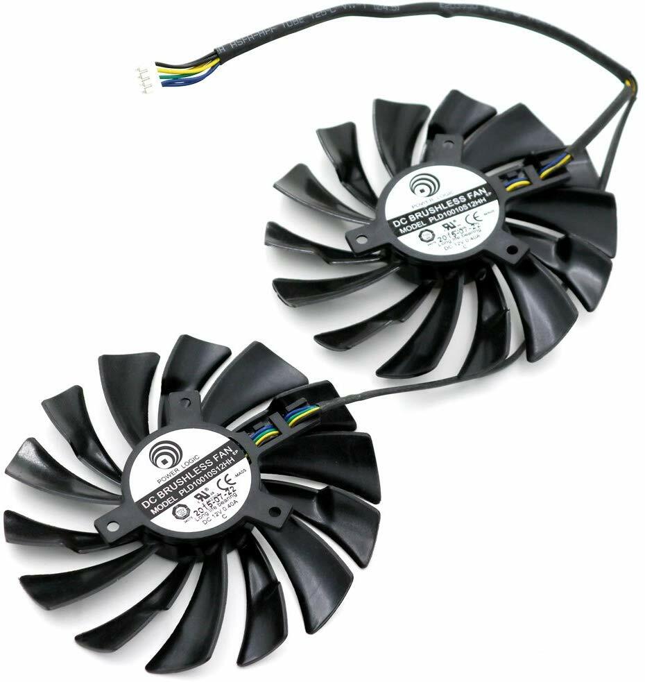 95mm MSI GTX950 GTX960 GTX970 GAMING PowerLogic Dual Fan PLD10010S12HH 4Pin 12V 