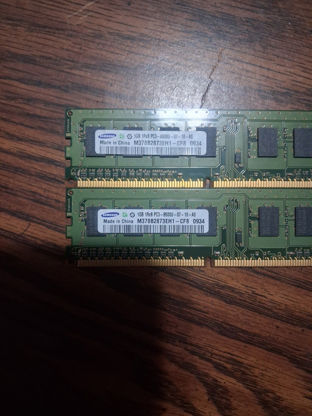 Lot Of 2 Samsung 1GB Memory RAM (Read Description For Breakdown)