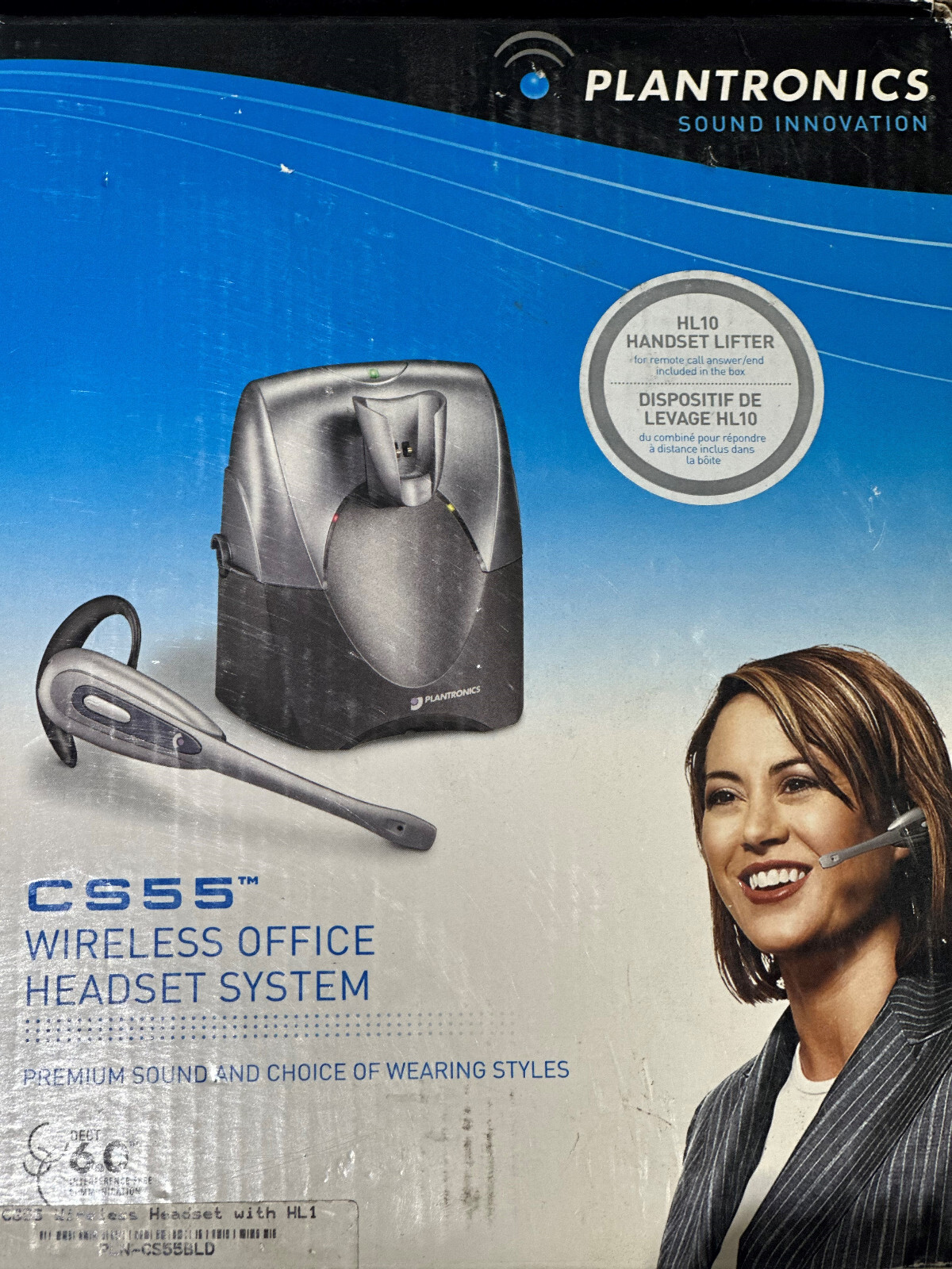 Plantronics Sound Innovation Wireless Office Headset System CS55 (unused)