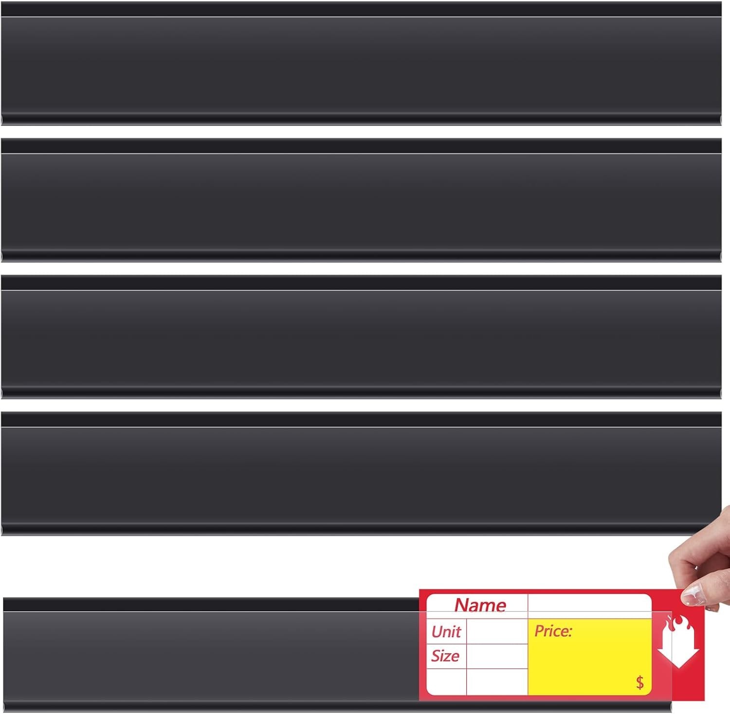 50 Pcs 47.8 x 1.38 Inch Shelf Label Strips Adhesive Back Stick on Data Price ...