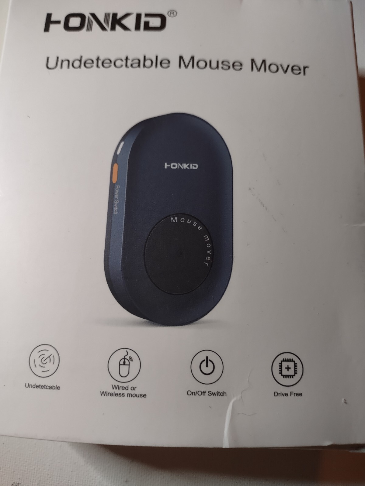 HONKID Undetectable Mouse Mover Jiggler with ON/Off Switch and USB Port Drive